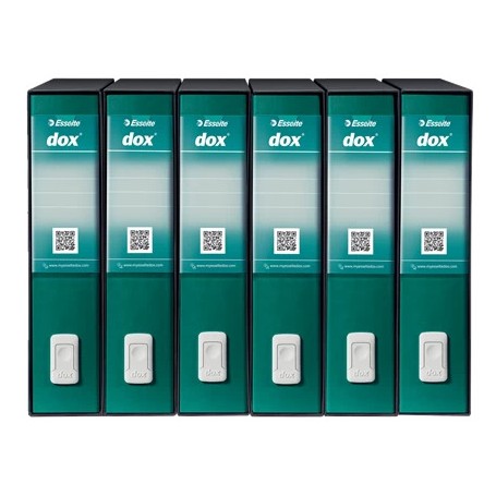 Esselte Dox 2 raccoglitore ad anelli A4 Nero, Verde (D26212)