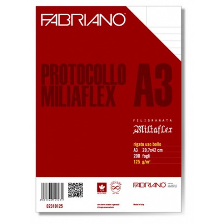 Fabriano Protocollo Miliaflex carta da disegno 200 fogli (02310125)