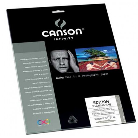 Canson Infinity Edition Etching Rag 310 carta fotografica A3 Bianco (C206211007)