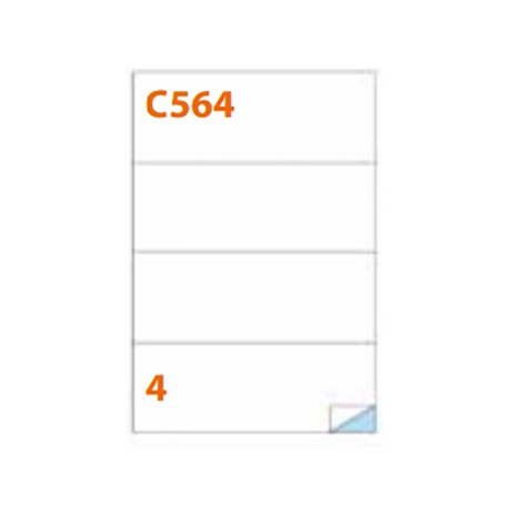 Markin 210C564 etichetta autoadesiva Rettangolo Permanente Bianco 400 pz (210C564)