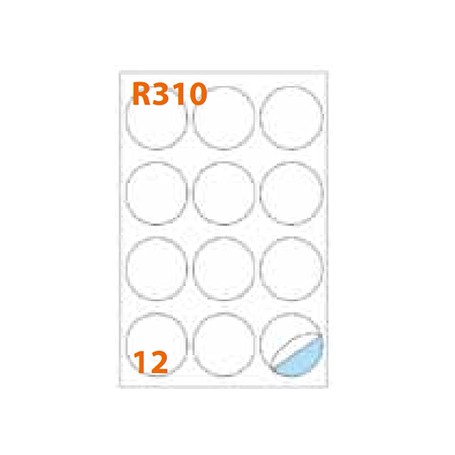 Markin 210R310 etichetta autoadesiva Cerchio Permanente Bianco 100 pz (210R310)