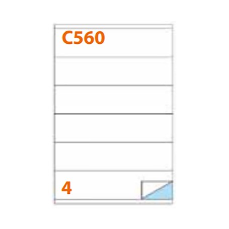 Markin 210C560 etichetta autoadesiva Rettangolo Permanente Bianco 400 pz (210C560)