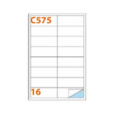 Markin 210C575 etichetta autoadesiva Rettangolo Permanente Bianco 1600 pz (210C575)