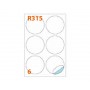 Markin 210R315 etichetta autoadesiva Cerchio Permanente Bianco 600 pz (210R315)