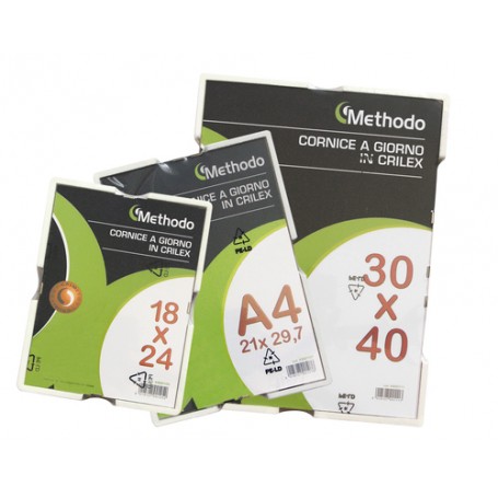 Methodo K900120 cornice per quadro Bianco, Trasparente Cornice per foto singola (K900120)