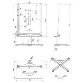 SUPP TAVOLO MOTORIZ 400X400 +-30 (MB4524)