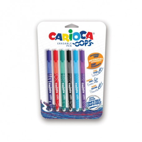 Carioca 43037 penna gel Penna in gel con cappuccio Medio Multicolore 6 pz (43037)