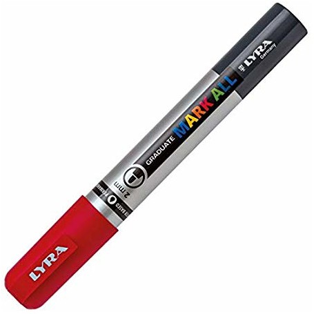 Lyra Graduate Mark All marcatore permanente Tipo di punta Rosso 6 pz (L6820018)