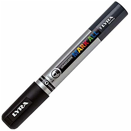 Lyra Graduate Mark All marcatore permanente Tipo di punta Nero 6 pz (L6820099)