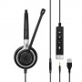 EPOS | SENNHEISER IMPACT SC 635 USB Cuffia A Padiglione Connettore 3.5 mm USB tipo A Nero, Argento (1000643)