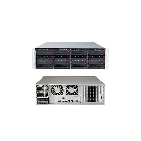 Supermicro SuperServer 6039P-E1CR16L LGA 3647 (Socket P) Armadio (3U) Nero (SSG-6039P-E1CR16L)