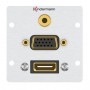 Kindermann 7444000586 presa energia HDMI + VGA + 3.5mm Alluminio (7444000586)