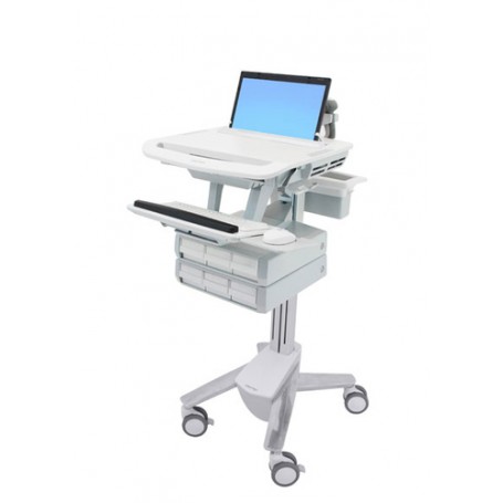 Ergotron StyleView Alluminio, Grigio, Bianco Computer portatile Carrello multimediale (SV43-1160-0)
