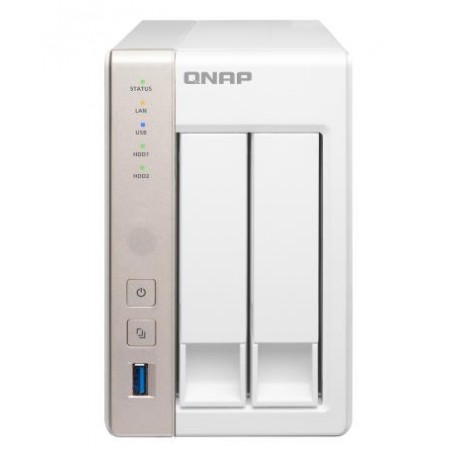 QNAP TS-251 server NAS e di archiviazione Tower Collegamento ethernet LAN Bianco (TS-251)
