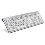 Logickeyboard XLPrint tastiera USB QWERTY Inglese UK Alluminio (LKB-LPRNTBW-AJPU-UK)