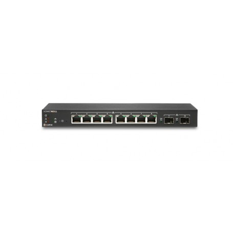 SonicWall SWS12-8POE Gestito L2 Gigabit Ethernet (10/100/1000) Supporto Power over Ethernet (PoE) Nero (02-SSC-2463)