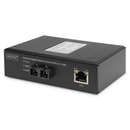 Digitus DN-652102 convertitore multimediale di rete 1000 Mbit/s 1310 nm Modalità singola Nero (DN-652102)