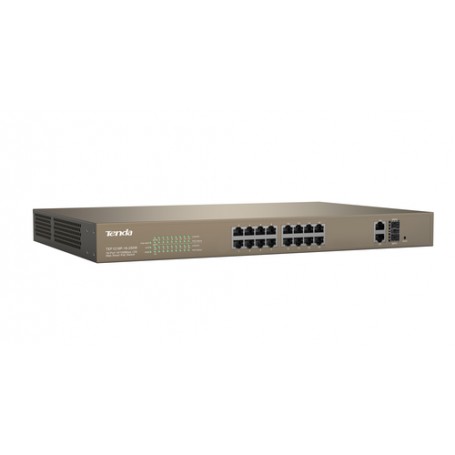 Tenda TEF1218P-16-250W switch di rete L2 Fast Ethernet (10/100) Supporto Power over Ethernet (PoE) Grigio (TEF1218P-16-250W)
