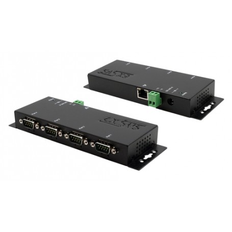 EXSYS EX-6124POE adattatore per inversione del genere dei cavi RJ-45 4 x RS-232/422/485 Nero (EX-6124POE)