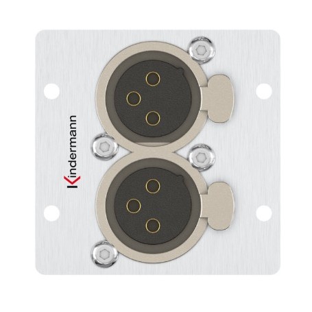 Kindermann 7444000579 presa energia 2 x XLR Alluminio (7444000579)