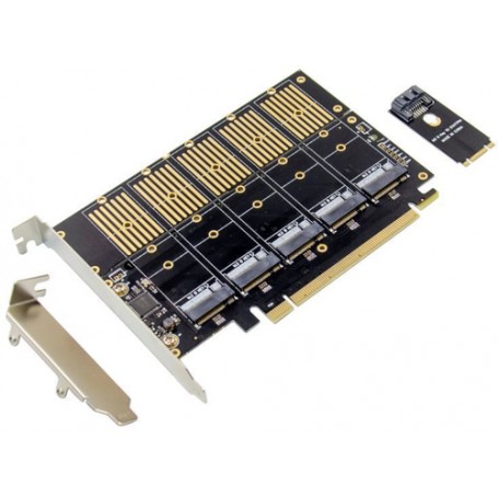 Microconnect MC-PCIE-JMB585 scheda di interfaccia e adattatore Interno M.2, SATA (MC-PCIE-JMB585)