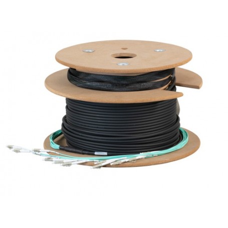 EFB Elektronik O8303L50OM3 cavo a fibre ottiche 50 m 4x LC U-DQ(ZN) BH OM3 Nero (O8303L50OM3)