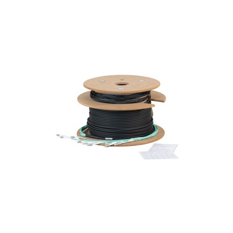 EFB Elektronik O8303L100OM4 cavo a fibre ottiche 100 m 4x LC U-DQ(ZN) BH OM4 Nero (O8303L100OM4)