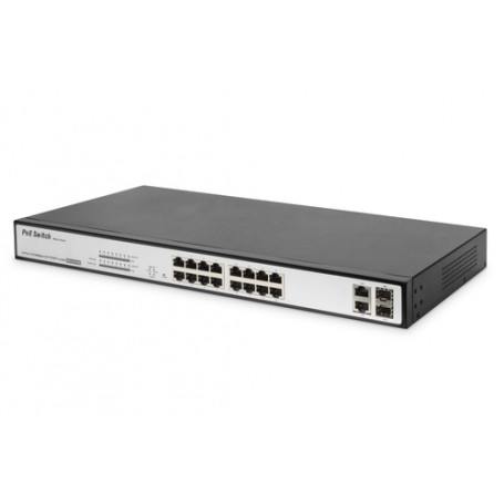 Digitus DN-95312-1 switch di rete Gestito Fast Ethernet (10/100) Supporto Power over Ethernet (PoE) Nero, Argento (DN-95312-1)