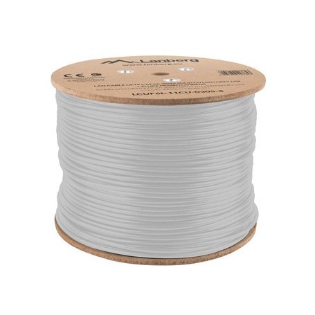 Lanberg LCUF6L-11CU-0305-S cavo di rete Grigio 305 m Cat6a U/FTP (STP) (LCUF6L-11CU-0305-S)