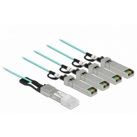 DeLOCK 84058 cavo InfiniBand 3 m QSFP+ 4 x SFP Colore acqua (84058)