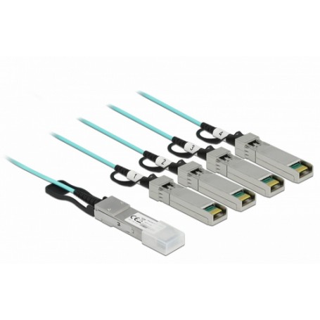 DeLOCK 84058 cavo InfiniBand 3 m QSFP+ 4 x SFP Colore acqua (84058)