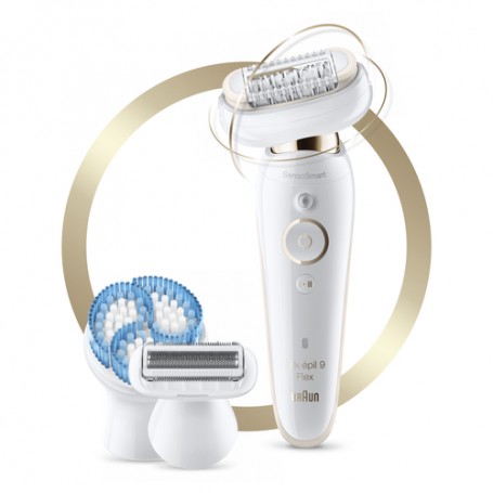 Braun Silk-épil 9 81688637 epilatore 40 pinzette Bianco, Oro (9010)