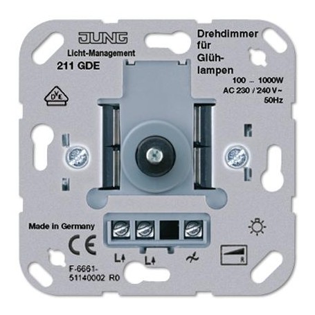 JUNG 211 GDE interruttore elettrico Interruttore rotante Metallico (211GDE)
