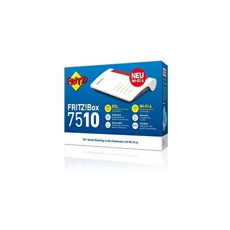 AVM FRITZ!Box 7510 router wireless Gigabit Ethernet Banda singola (2.4 GHz) Bianco (20002983)