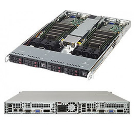 Supermicro SuperServer 1028TR-T Intel® C612 LGA 2011 (Socket R) Rack (1U) Nero, Argento (SYS-1028TR-T)