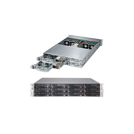 Supermicro SuperServer 6027PR-HTR Intel® C602 LGA 2011 (Socket R) Armadio (2U) Nero (SYS-6027PR-HTR)