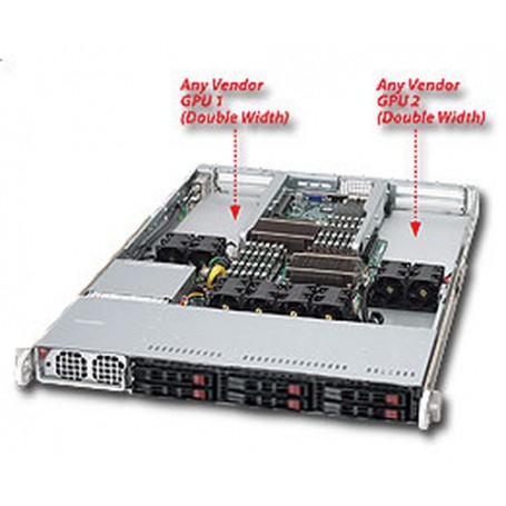 Supermicro 1026GT-TF Intel® 5520 Socket B (LGA 1366) Rack (1U) Nero (SYS-1026GT-TF)