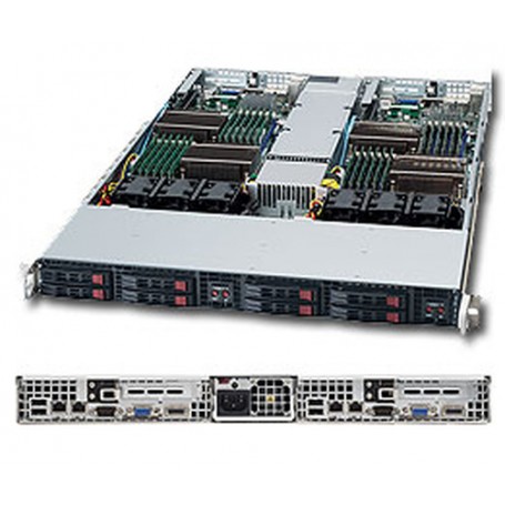 Supermicro SuperServer 1026TT-IBQF Intel® 5500 Socket B (LGA 1366) Rack (1U) Nero (SYS-1026TT-iBQF)