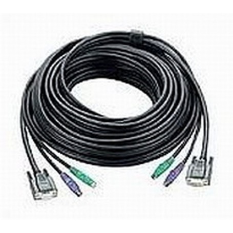 ATEN PS/2 KVM Cable, 20m cavo per tastiera, video e mouse Nero (2L-1020P/C)