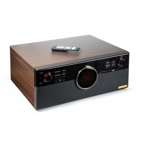 Technaxx TX-137 Giradischi con trasmissione a cinghia Nero, Legno (4850)