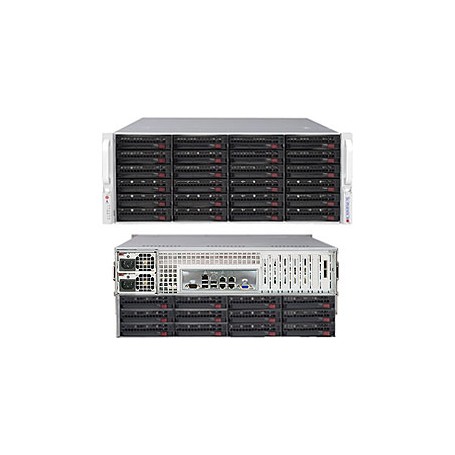 Supermicro 6047R-E1CR36N Intel® C602 LGA 2011 (Socket R) Armadio (4U) Nero, Grigio (SSG-6047R-E1CR36N)