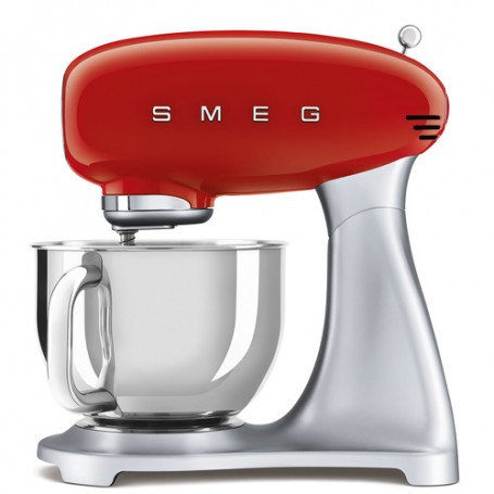 Smeg SMF02RDEU sbattitore Sbattitore con base 800 W Rosso, Argento (SMF02RDEU)