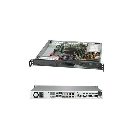 Supermicro SuperServer 5019C-M4L Intel C242 LGA 1151 (Presa H4) Rack (1U) Nero (SYS-5019C-M4L)