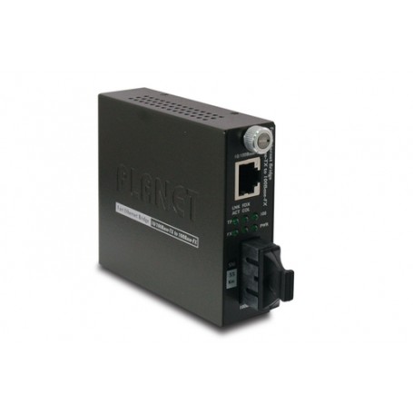 PLANET FST-802S50 convertitore multimediale di rete 200 Mbit/s 1310 nm Modalità singola Nero (FST-802S50)