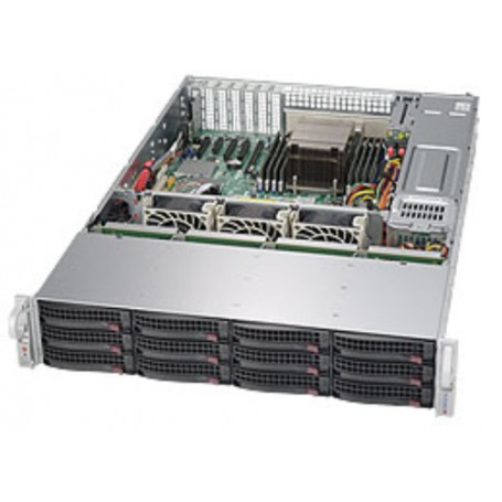 Supermicro 6028R-E1CR12L Intel® C612 LGA 2011 (Socket R) Armadio (2U) Nero, Argento (SSG-6028R-E1CR12L)
