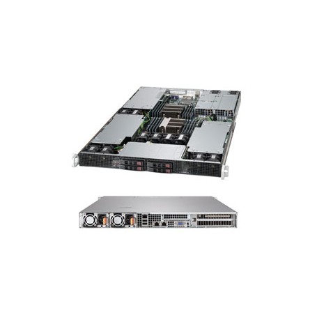 Supermicro 1027GR-TRT2 Intel® C602 LGA 2011 (Socket R) Rack (1U) Nero, Grigio (SYS-1027GR-TRT2)