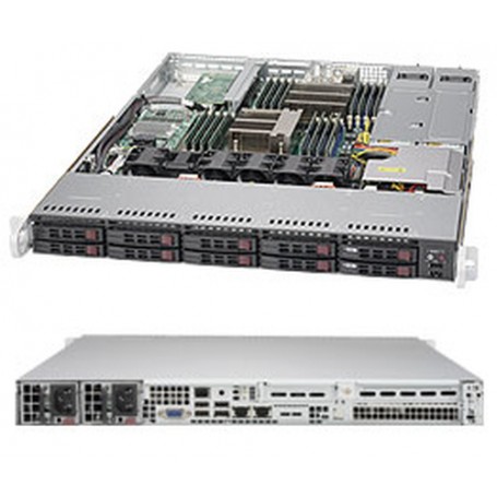 Supermicro SuperServer 1027R-WC1R Intel® C602J LGA 2011 (Socket R) Rack (1U) Argento (SYS-1027R-WC1R)