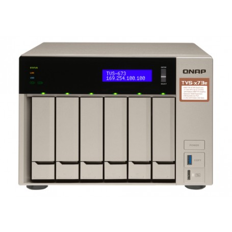 QNAP TVS-673E NAS Tower Collegamento ethernet LAN Grigio RX-421BD (TVS-673E-8G)