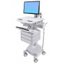 Ergotron SV44-1232-C carrello e supporto multimediale Alluminio, Grigio, Bianco Pannello piatto Carrello multimedi (SV44-1232-C)