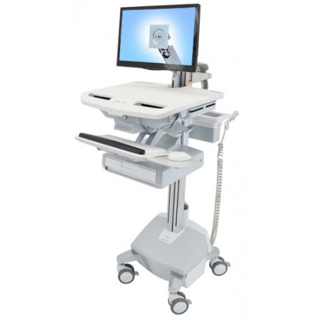 Ergotron SV44-1212-C carrello e supporto multimediale Alluminio, Grigio, Bianco Pannello piatto Carrello multimedi (SV44-1212-C)